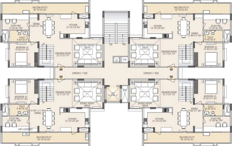 Floor Plan of Ashadeep Vedanta in Jagatpura, Jaipur - Image 52563