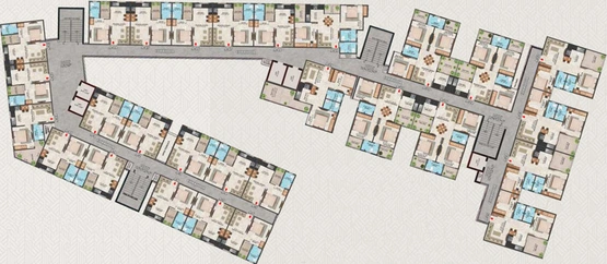 Floor Plan of Vardhman Empire Estate in Ajmer Road, Jaipur - Image 90358