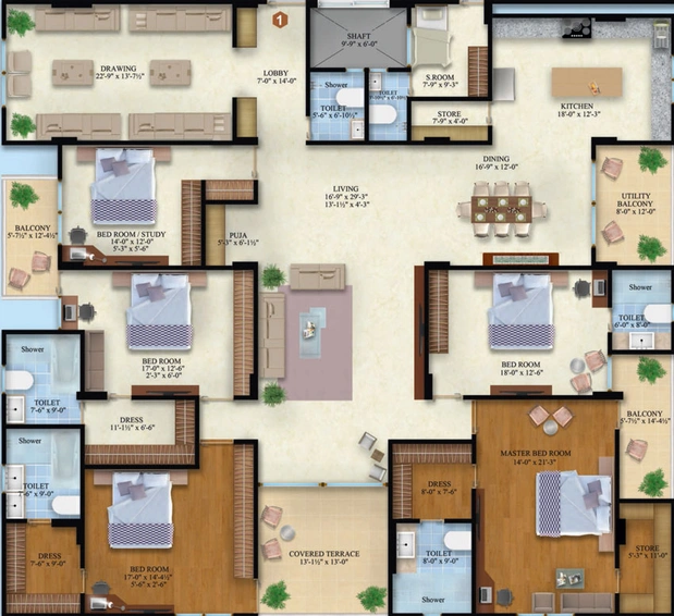 5 BHK Flat in Vardhman Vivanta Heights in Vidyadhar Nagar, Jaipur - Image 503757