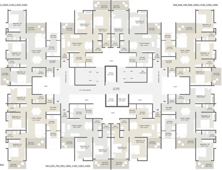 Floor Plan of Pristine I-Life in Mundhwa, Pune - Image 17493