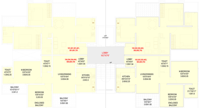 Floor Plan of Millennium Atlas in Tathawade, Pune - Image 17464