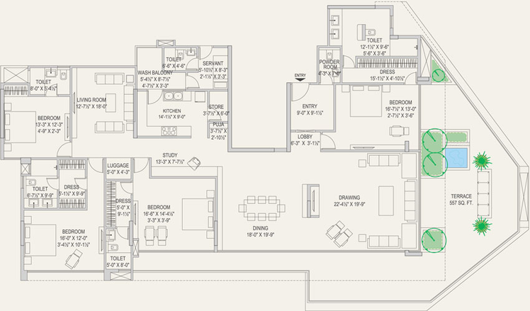 4 BHK Penthouse in Unique IS Paradise in Civil Lines, Jaipur - Image 283513