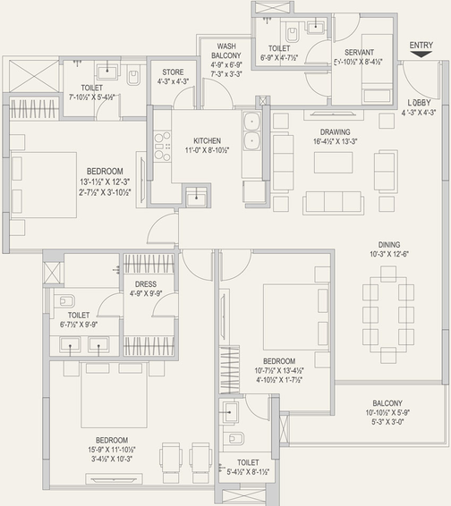 3 BHK Flat in Unique IS Paradise in Civil Lines, Jaipur - Image 283508