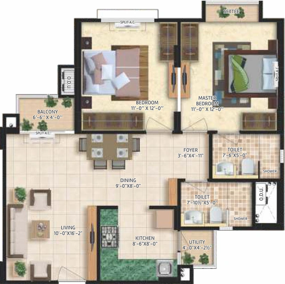2 BHK Flat in Mahima Bellevista in Jagatpura, Jaipur - Image 627583