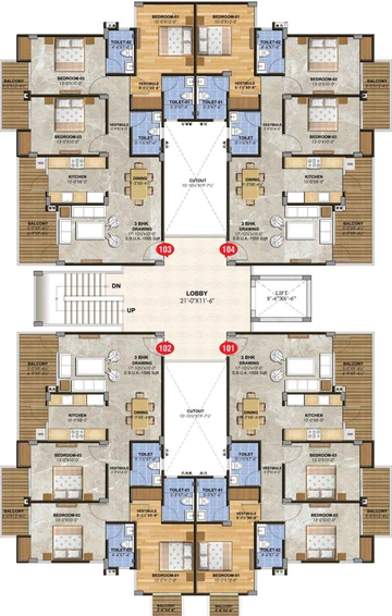 Floor Plan of Manglam Garden City in Mansarovar, Jaipur - Image 7500