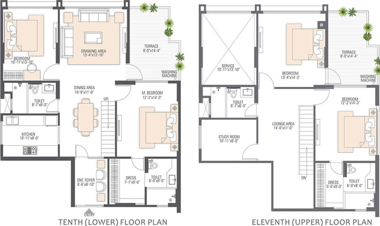 4 BHK Flat in Manglam Radiance in Durgapura, Jaipur - Image 504590