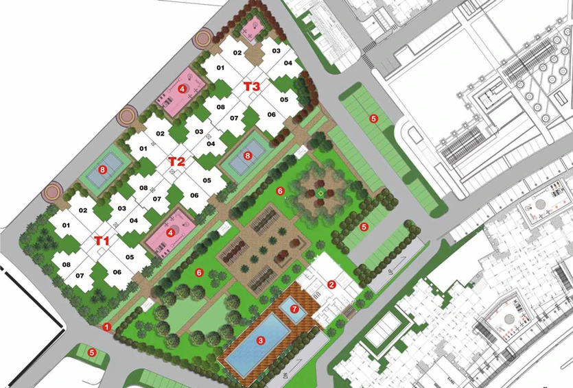 Master Plan of Unitech Unihomes Superb in Sector 117, Noida - Image 51816