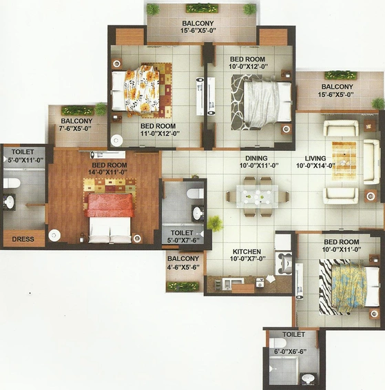 4 BHK Flat in Addela Raj Residency in Sector 16 C, Greater Noida - Image 507956