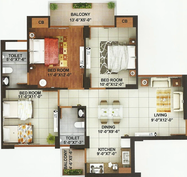 3 BHK Flat in Addela Raj Residency in Sector 16 C, Greater Noida - Image 507955