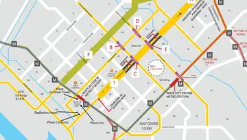 Location of Amore - Wave City Center - Image 52086