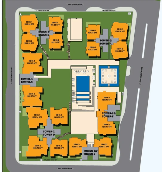 Master Plan of Amore - Wave City Center in Sector 32, Noida - Image 52087