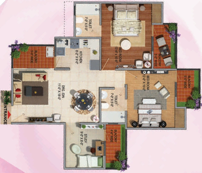 2 BHK Flat in Divyansh Flora in Noida Extention, Greater Noida - Image 594898