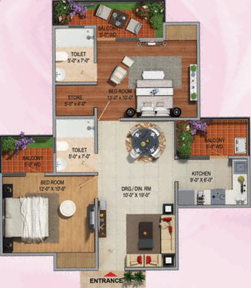 2 BHK Flat in Divyansh Flora in Noida Extention, Greater Noida - Image 594897