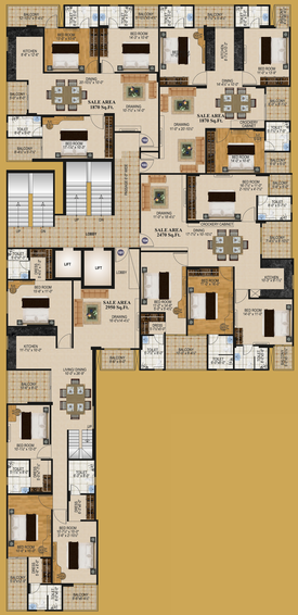 Floor Plan of Ashish The Icon in Adarsh Nagar, Jaipur - Image 2047
