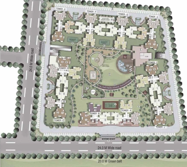 Master Plan of VVIP Meridian Tower Phase 2 in Sector 16, Greater Noida - Image 91718
