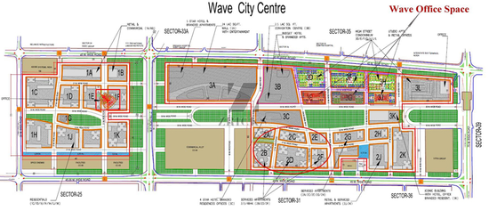 Master Plan of Irenia - Wave City Center in Sector 32, Noida - Image 52105