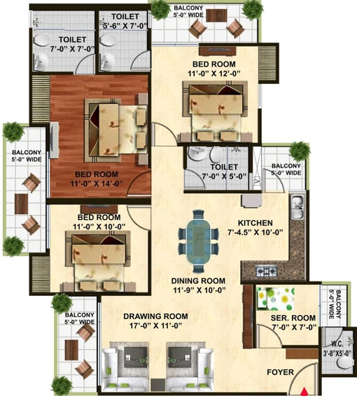 3 BHK Flat in Wall Rock Aishwaryam in Sector 16 C, Greater Noida - Image 287336
