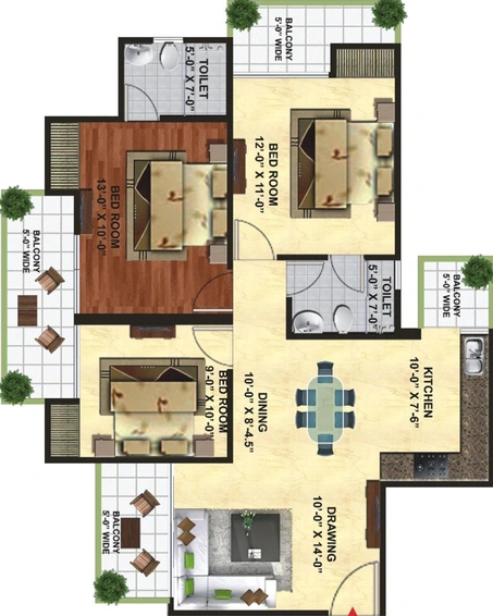 3 BHK Flat in Wall Rock Aishwaryam in Sector 16 C, Greater Noida - Image 287334