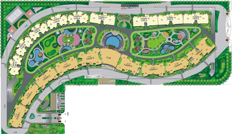 Master Plan of Amrapali Platinum in Sector 119, Noida - Image 63188