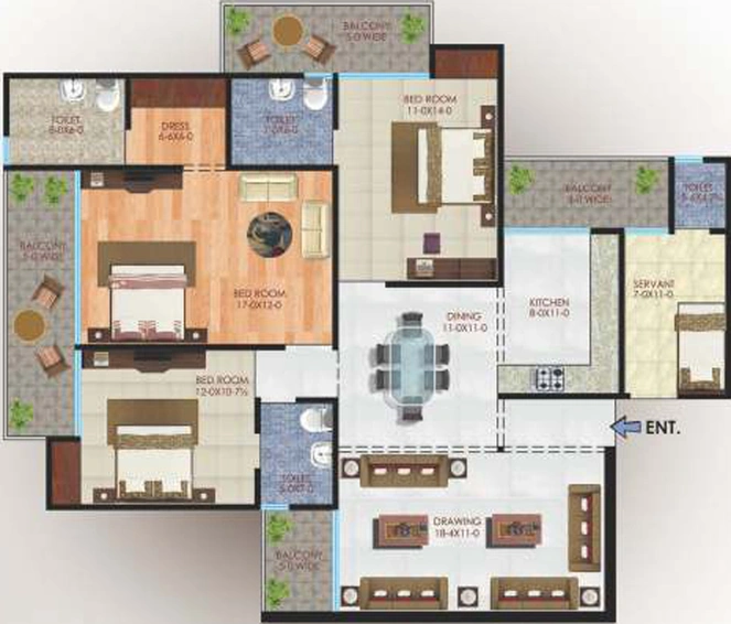 3 BHK Flat in Apex Athena in Sector 75, Noida - Image 502993