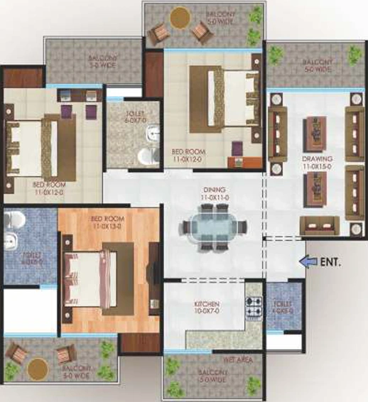 3 BHK Flat in Apex Athena in Sector 75, Noida - Image 502991