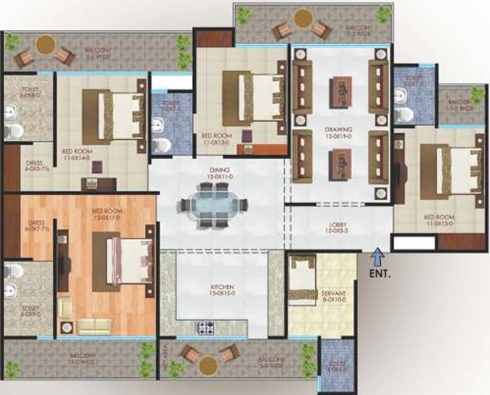 4 BHK Flat in Apex Athena in Sector 75, Noida - Image 502994