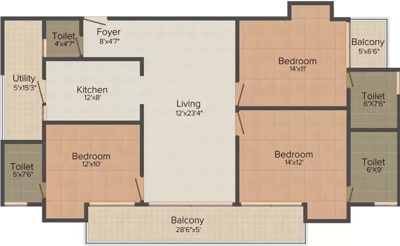 3 BHK Flat in Sunshine Helios in Sector 78, Noida - Image 503149