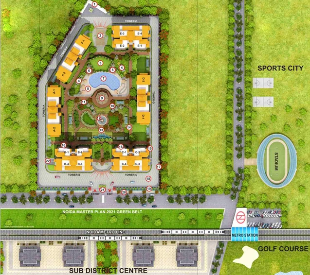Master Plan of Sunshine Helios in Sector 78, Noida - Image 52259