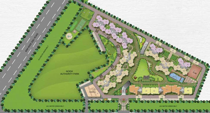 Master Plan of Sunworld Vanalika in Sector 107, Noida - Image 100480