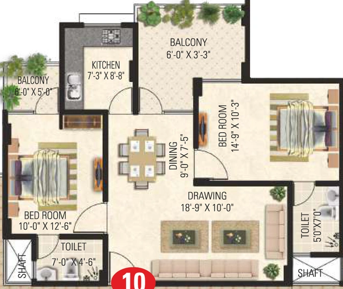 2 BHK Flat in Vardhman The Horizon in Jhotwara Industrial Area, Jaipur - Image 504925