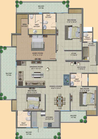 4 BHK Flat in Migsun Twinz in Eta II, Greater Noida - Image 659486