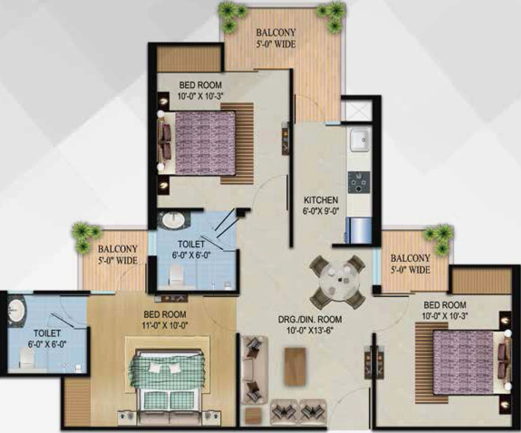 3 BHK Flat in Migsun Vilaasa in Eta II, Greater Noida - Image 659161