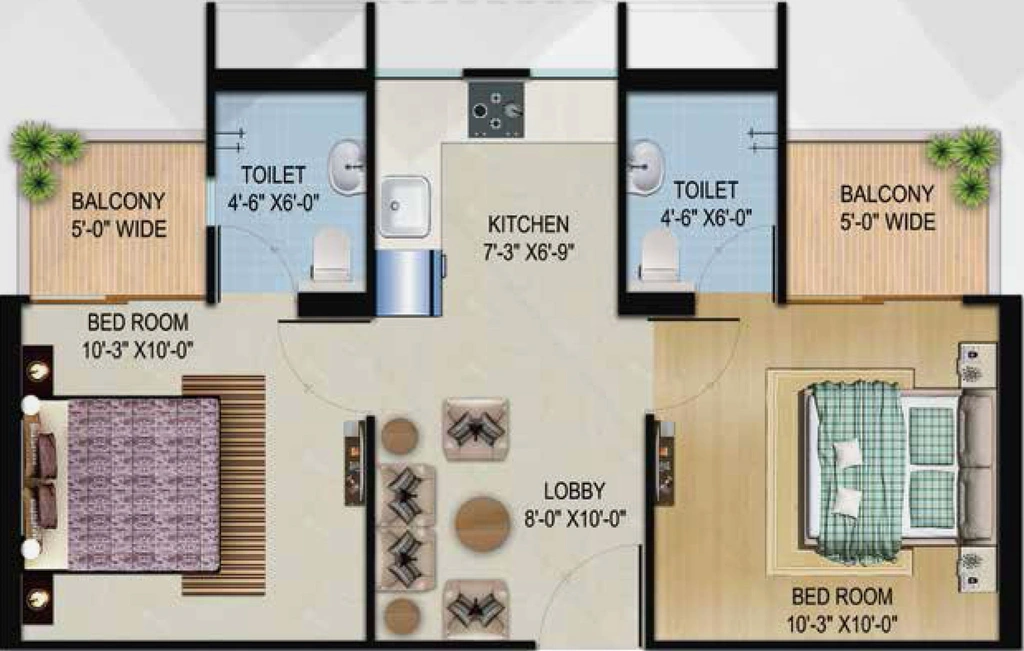 2 BHK Flat in Migsun Vilaasa in Eta II, Greater Noida - Image 659160