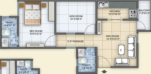 2 BHK Flat in Arsh Green Heights in Noida Extention, Greater Noida - Image 699097