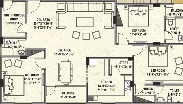 3 BHK Flat in UDB Indus in Mansarovar, Jaipur - Image 505160