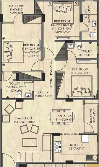 3 BHK Flat in UDB Indus in Mansarovar, Jaipur - Image 505156