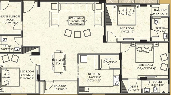 3 BHK Flat in UDB Indus in Mansarovar, Jaipur - Image 505159