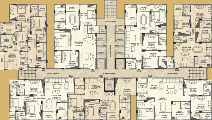 Floor Plan of UDB Indus in Mansarovar, Jaipur - Image 53416