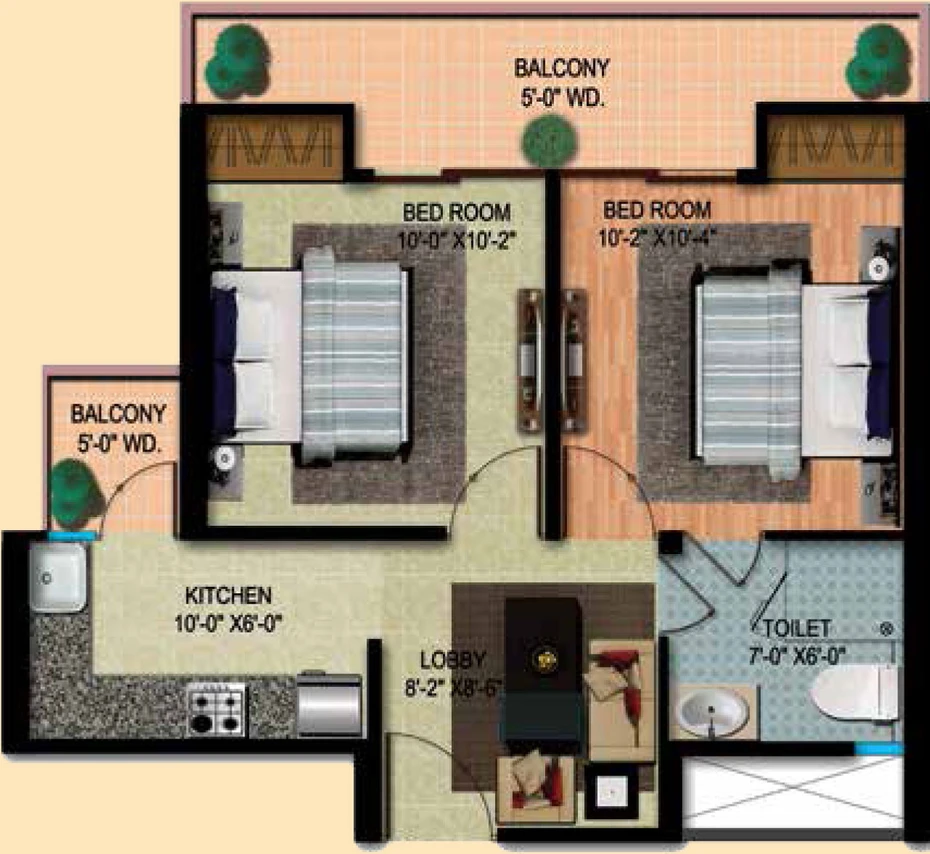 2 BHK Flat in Migsun Ultimo in Omicron 3, Greater Noida - Image 756324