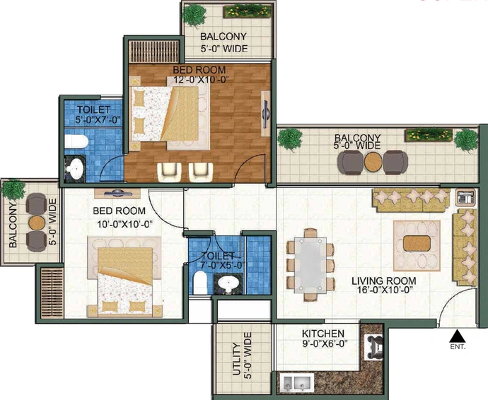 2 BHK Flat in Mangalya Novena Green in Techzone 4, Greater Noida - Image 513624