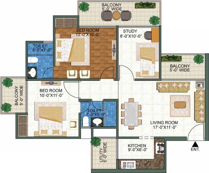 2 BHK Flat in Mangalya Novena Green in Techzone 4, Greater Noida - Image 513625