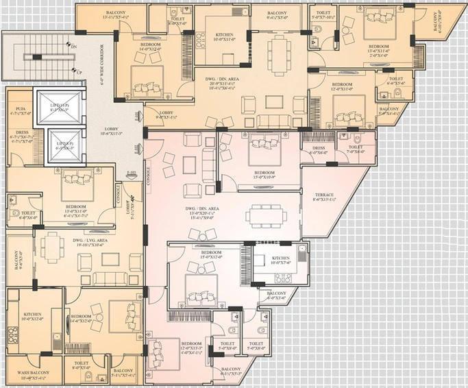 Floor Plan of UDB Marbella in Bani Park, Jaipur - Image 53426