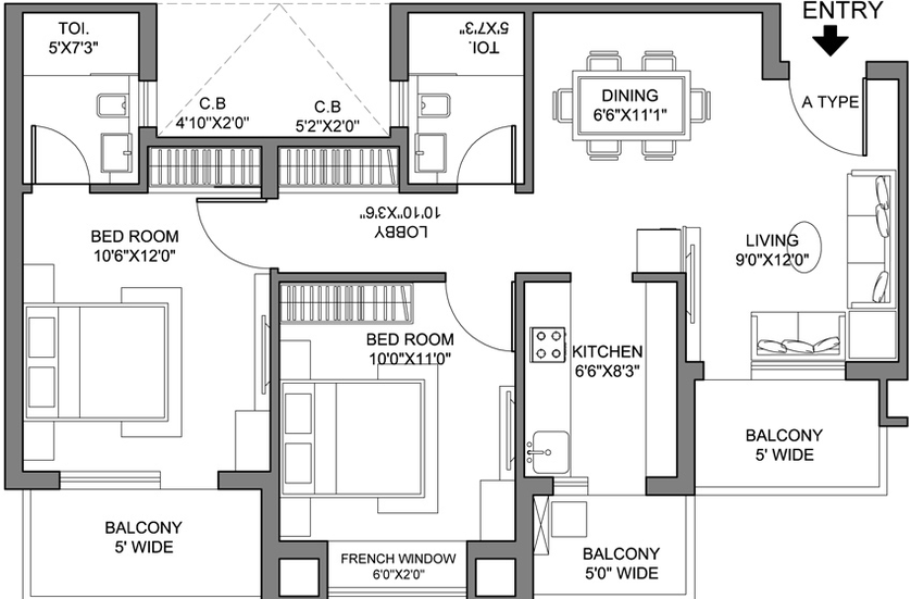 2 BHK Flat in Radhey Casa Green 1 in Greater Noida West, Greater Noida - Image 508500