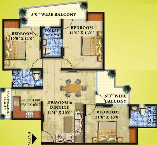 3 BHK Flat in Radicon Vedantam in Sector 16, Greater Noida - Image 508514