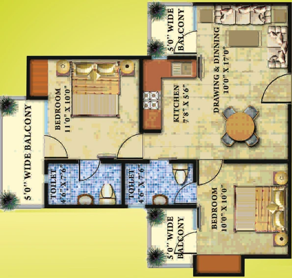 2 BHK Flat in Radicon Vedantam in Sector 16, Greater Noida - Image 508511