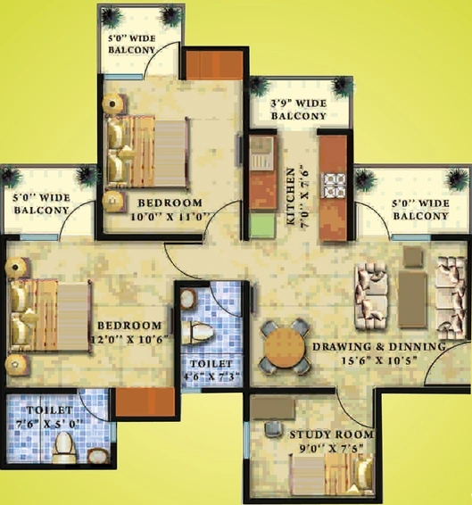 2 BHK Flat in Radicon Vedantam in Sector 16, Greater Noida - Image 508512