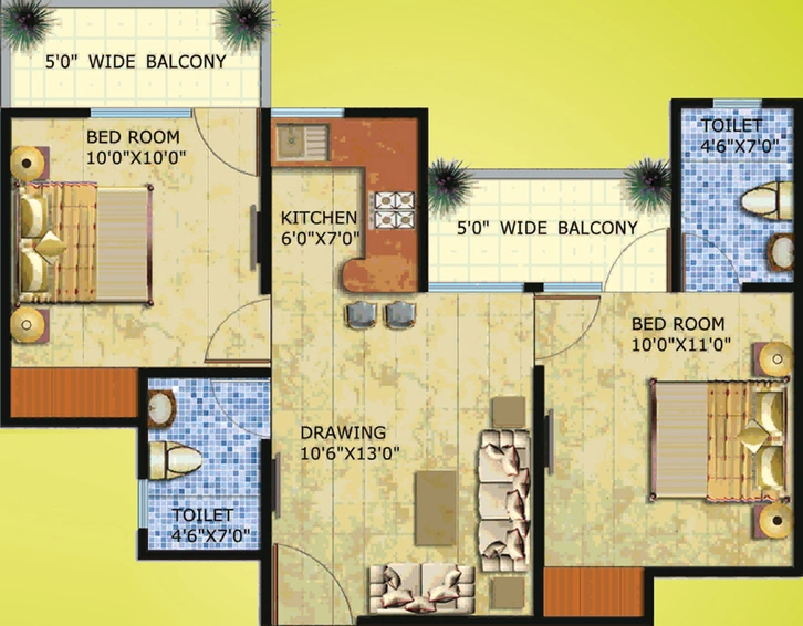2 BHK Flat in Radicon Vedantam in Sector 16, Greater Noida - Image 508510