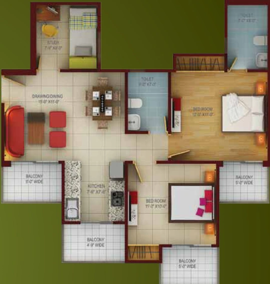 2 BHK Flat in Samridhi Grand Avenue in Techzone 4, Greater Noida - Image 508525
