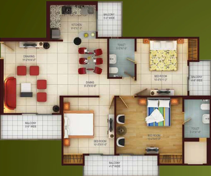 3 BHK Flat in Samridhi Grand Avenue in Techzone 4, Greater Noida - Image 508526