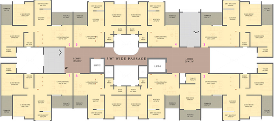 Floor Plan of Vedant Kingston Greens in Undri, Pune - Image 17968